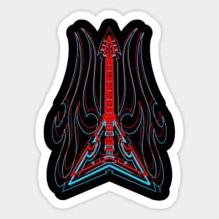 3d guitar Sticker